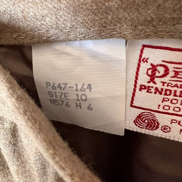 Vintage Pendleton Skirts Womens Size 10 Camel Brown 100% Virgin Wool Midi - Picture 13 of 14